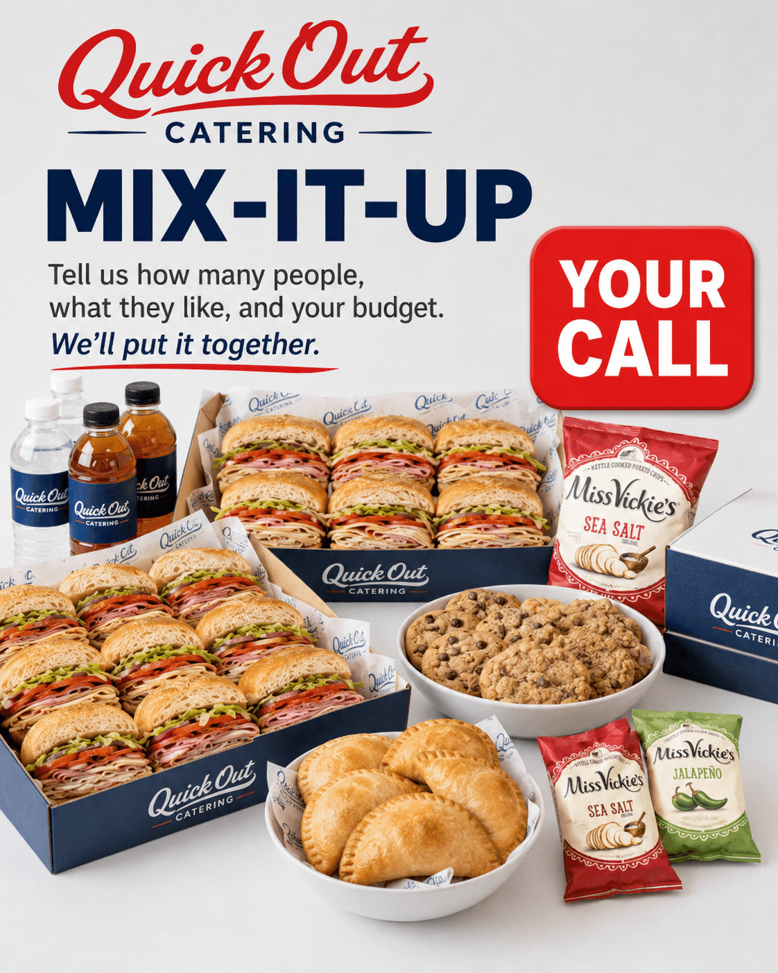 Quick Out Mix-It-Up custom catering spread
